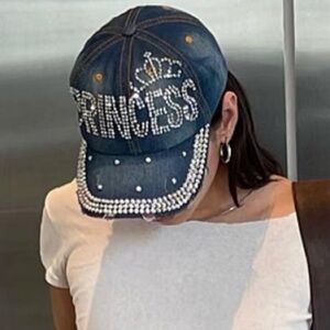 Denim Paris Rhinestone Cap NWOT
